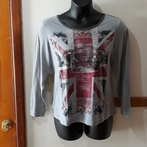 Cato British Flag Crown Top